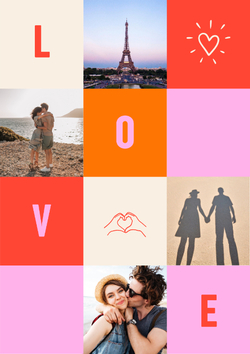 LOVE blokken fotokaart